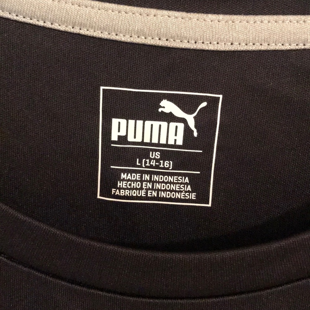 Puma Black Long Sleeve Kids Shirt - Picture 2 of 3